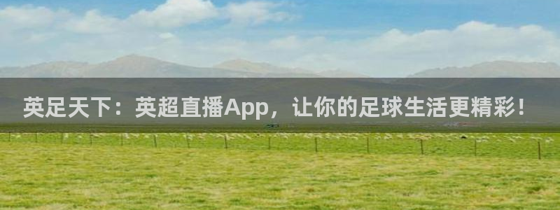 英足天下：英超直播App，让你的足球生活更精彩！